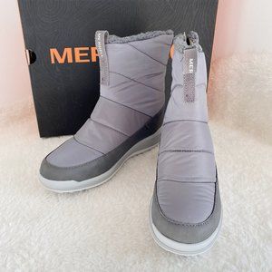 Merrell, Women's Snowcreek Sport Mid Zip Polar Waterproof, Charcoal, Size 8.5 M